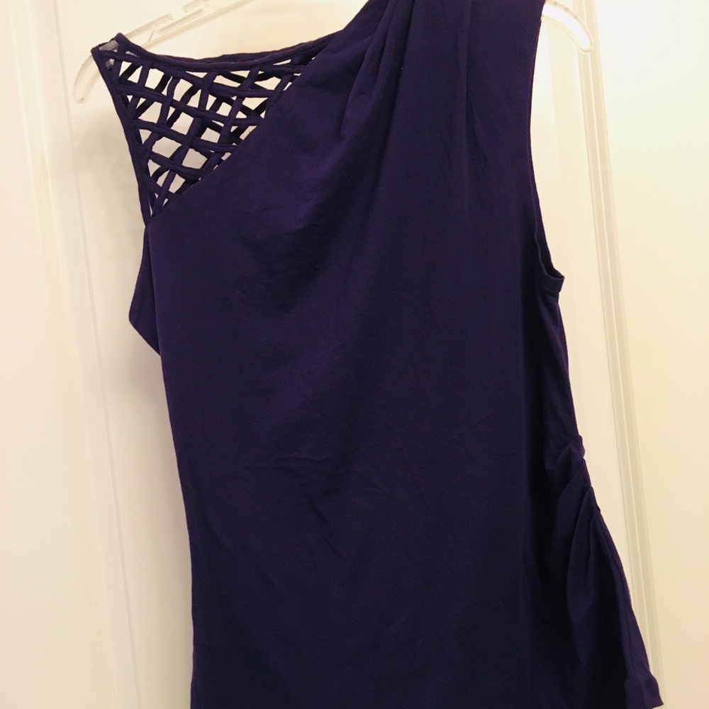 Vanessa Virginia Purple Lattice Top